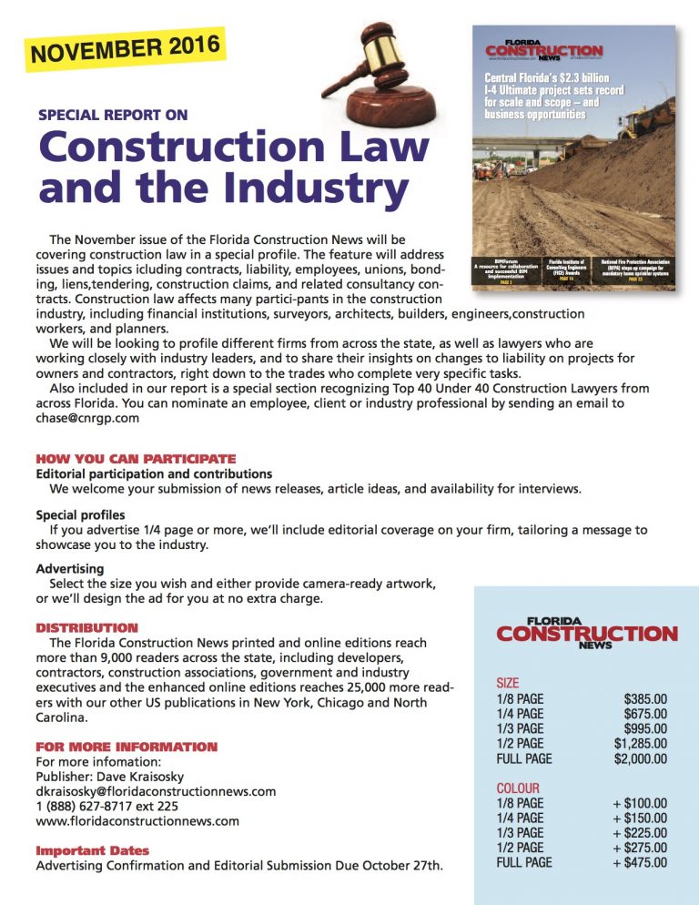 Special report: Construction Law and the Industry