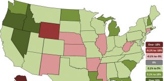 state employment map may