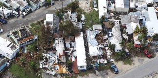 Hurricane Irma Ariel views of the devastation in Key West from Hurricane Irma from Black Hawk helicopters piloted by National Guardsmen September 14, 2017. Wind gusts were recorded to reach 130 mph during Hurricane Irma. (U.S. Army photo by Sgt. Debra Cook)