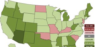 state employment map june