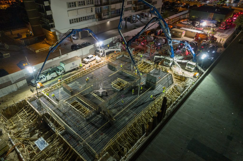 concrete pour