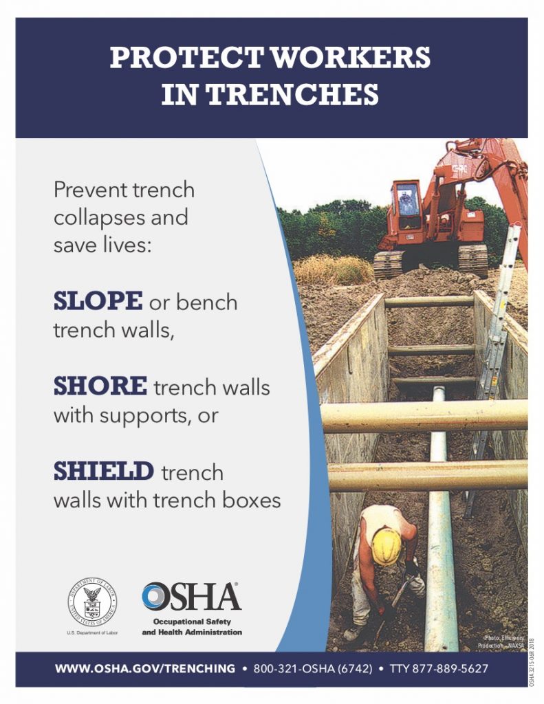 osha trenching poster