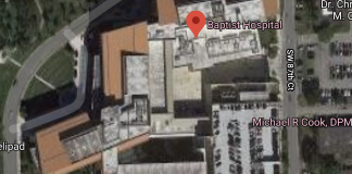 satellite view of the Baptist Hospital in Kendall