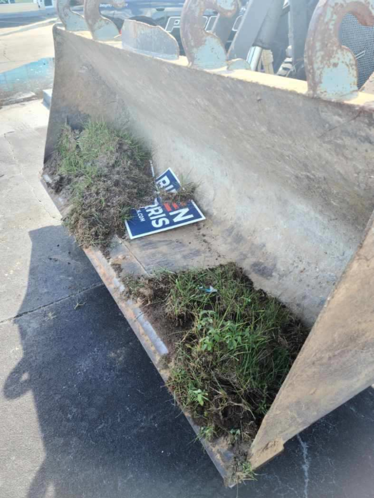 26-year-old steals bulldozer to knock down Biden lawn signs in Haines City