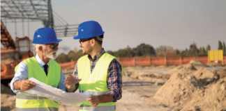 stock photo construction workers
