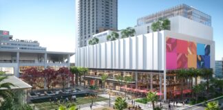 MWC Worldsquare Rendering (looking SE towards Blocks F East and H)