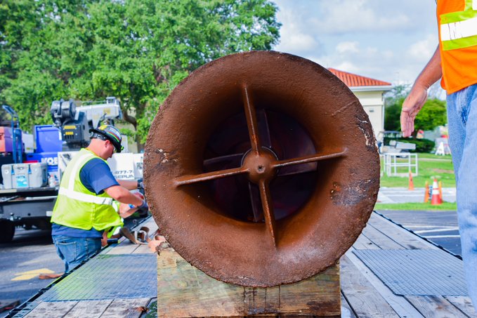 Tampa sends 60-year-old raw water pump to be rebuilt