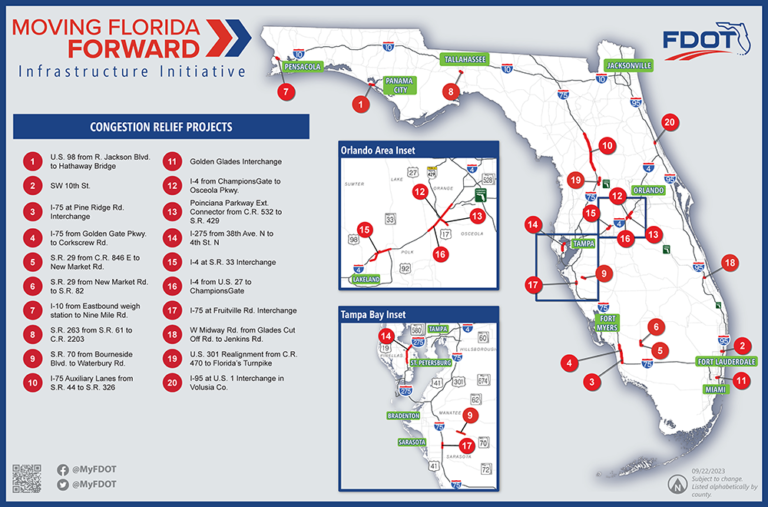 Timelines announced for “Moving Florida Forward” construction projects