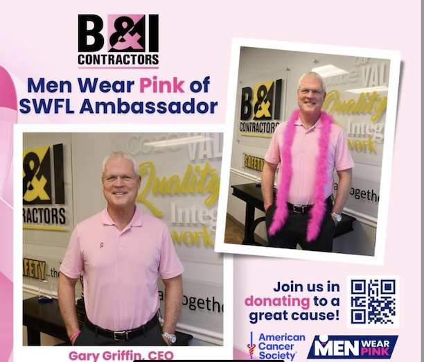 B&I CEO dons pink through October to support Breast Cancer Awareness Month