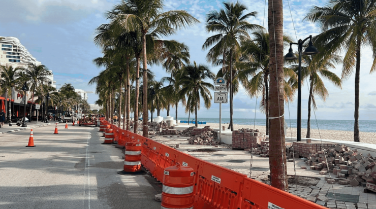 Fort Lauderdale streetscape improvements 85% complete