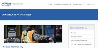 licensing board website