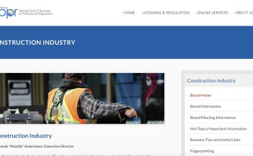 licensing board website